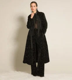 forte_forte Pantalons^le pantalon chic en velours à pois pailletés nero