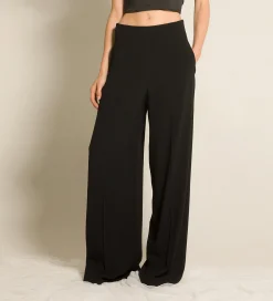 forte_forte Pantalons^le pantalon smoking en satin enver nero
