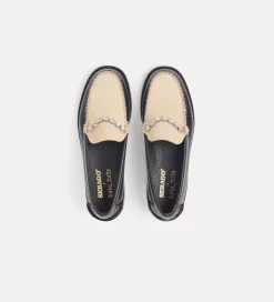 forte_forte Chaussures^mocassins en veau et poulain avec strass burgundy