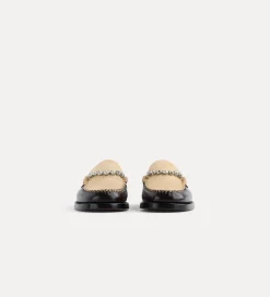 forte_forte Chaussures^mocassins en veau et poulain avec strass burgundy