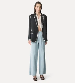 forte_forte Pantalons^pantalon à 5 poches bleach
