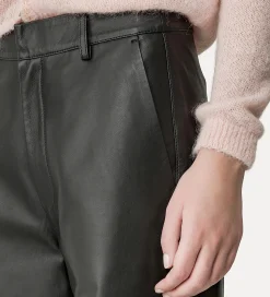 forte_forte Pantalons^pantalon ample en cuir nappa noir abisso