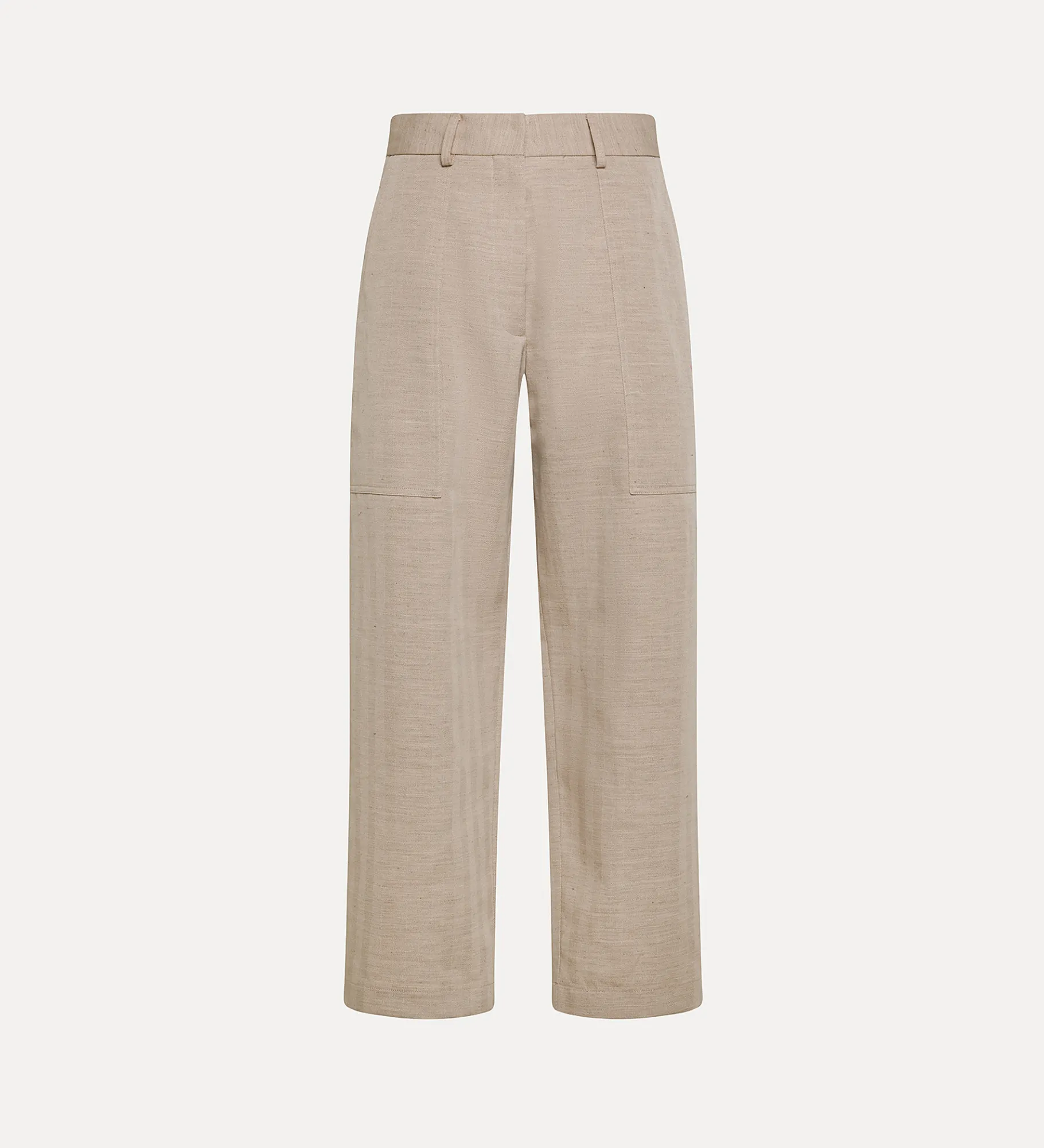 forte_forte Pantalons^pantalon cargo en lin mélangé sable dune