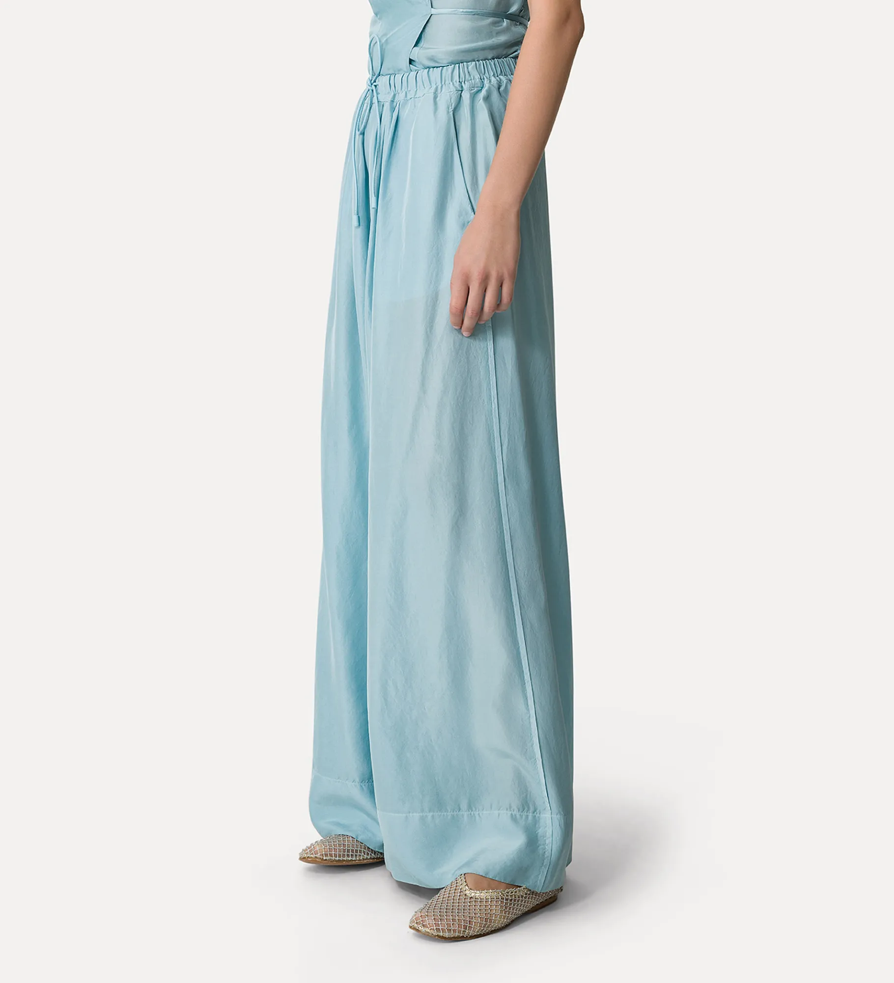 forte_forte Pantalons^pantalon en soie avec cordon coulissant acqua