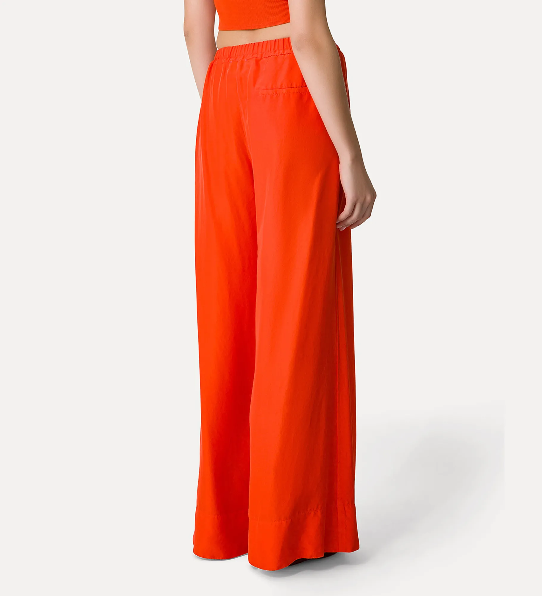 forte_forte Pantalons^pantalon en soie avec cordon coulissant papavero
