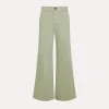forte_forte Pantalons^pantalon essential en twill de coton émerisé olive