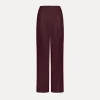 forte_forte Pantalons^pantalon élégant à taille haute en soie habotai black orchid