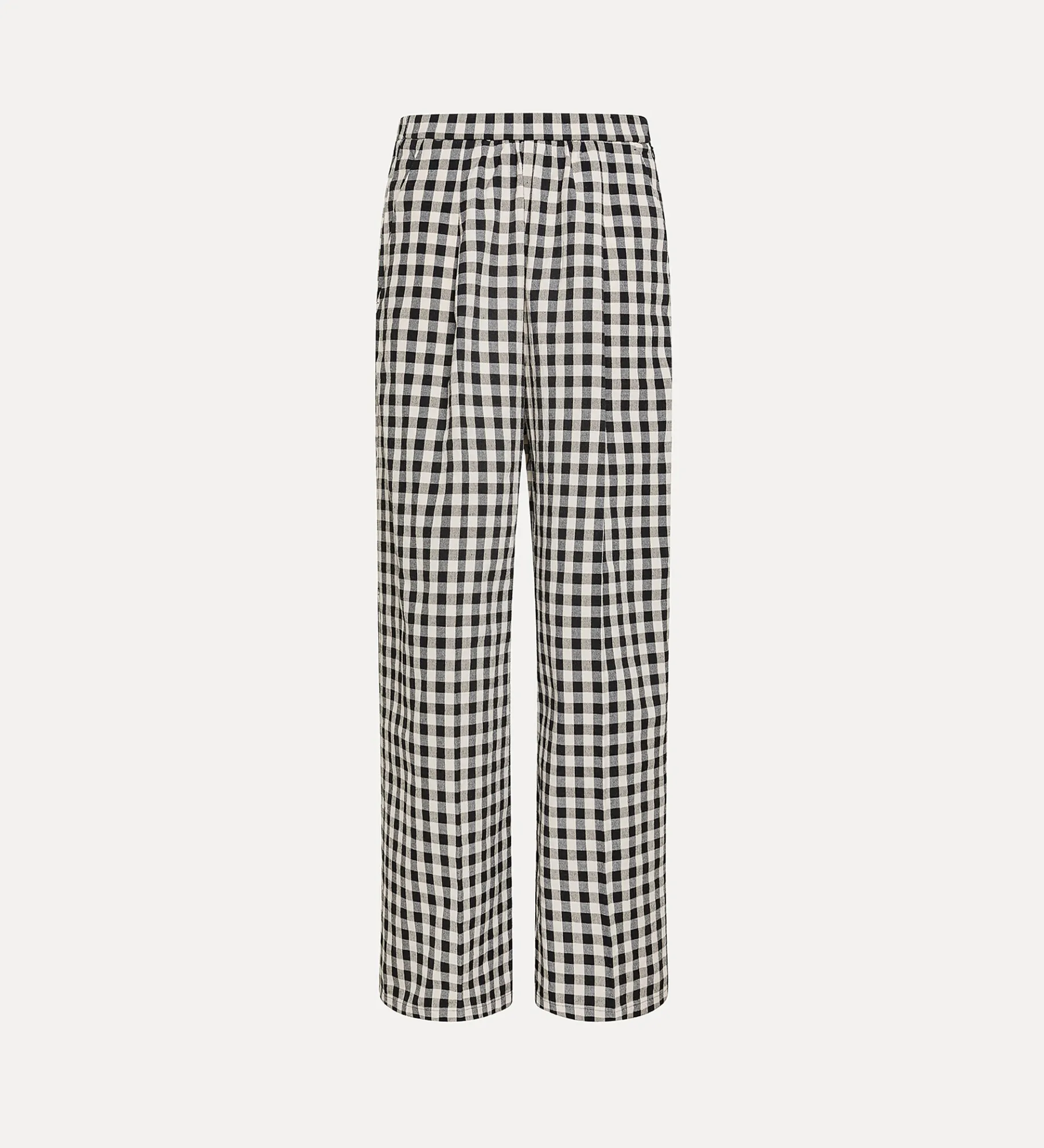 forte_forte Pantalons^pantalon palazzo en vichy de coton abisso