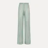 forte_forte Pantalons^pantalon évasé en jacquard lurex acqua