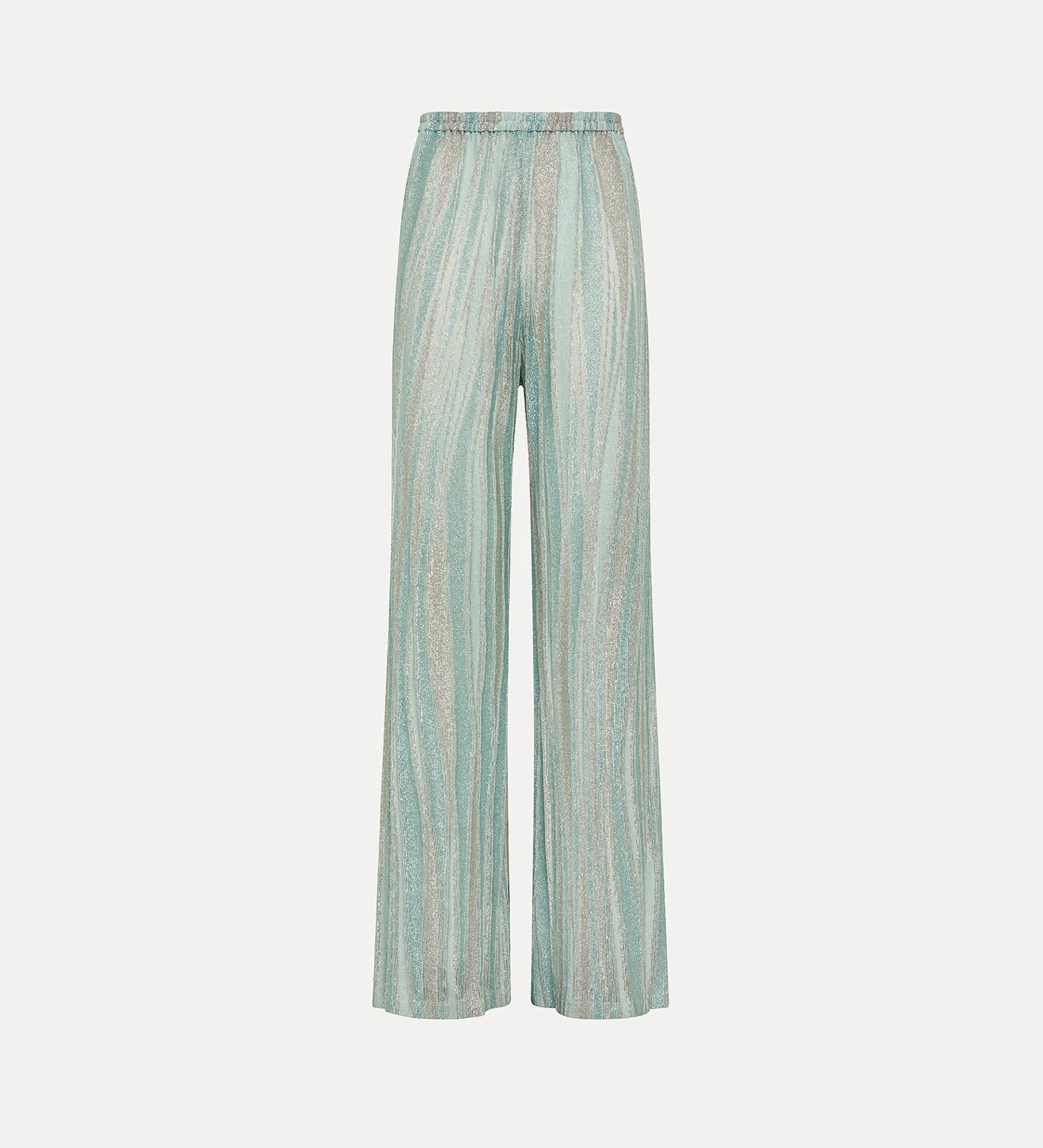 forte_forte Pantalons^pantalon évasé en jacquard lurex acqua