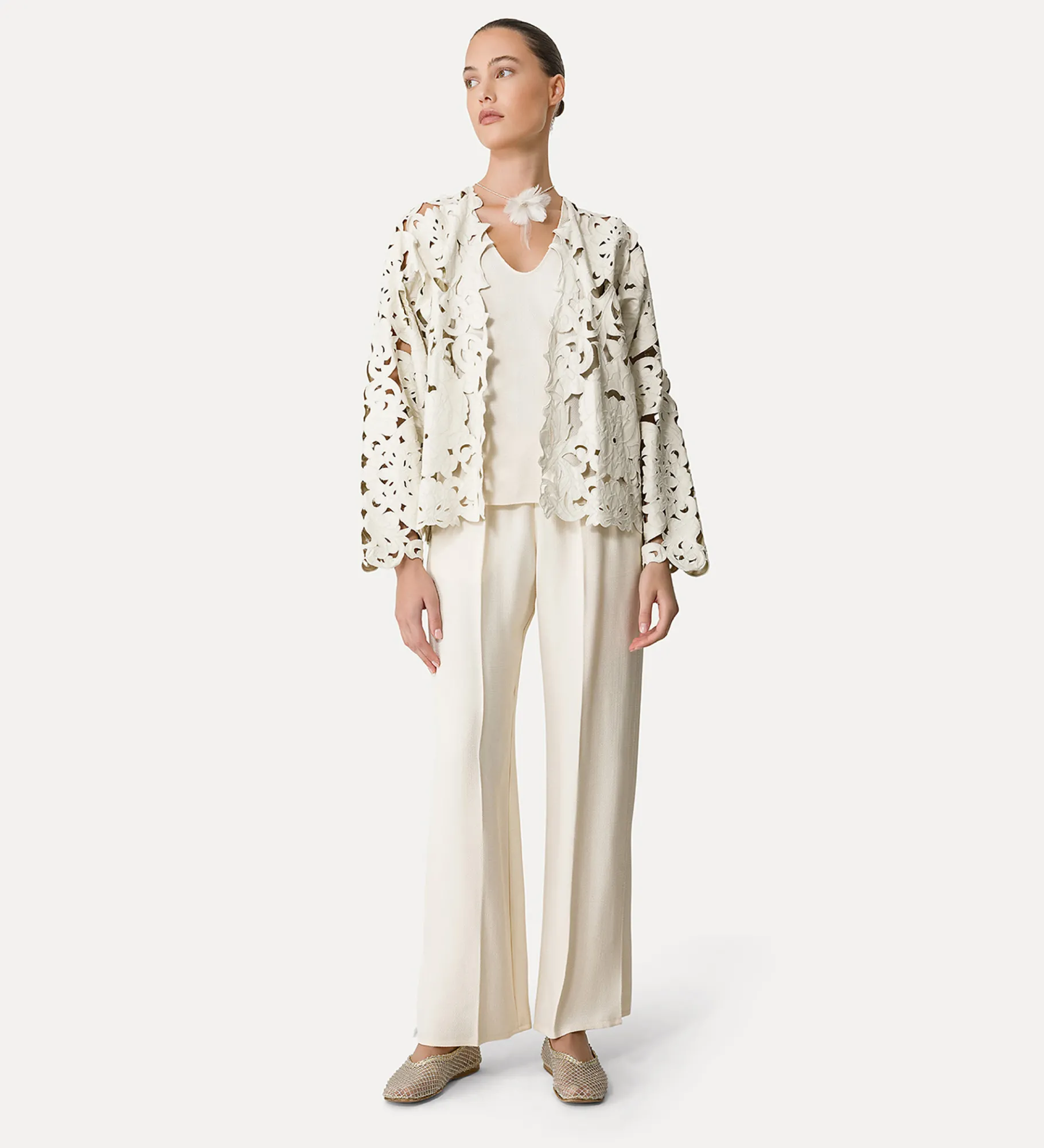 forte_forte Pantalons^pantalon évasé en viscose flammée orchidea