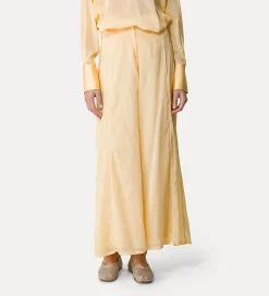 forte_forte Pantalons^pantalon évasé en voile de coton et soie sole