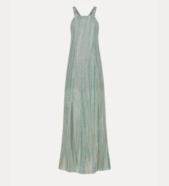 forte_forte Robes^robe à col carré en jersey lurex acqua