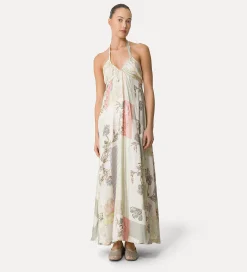 forte_forte Robes^robe à fines bretelles avec imprimé “the secret garden” pesco