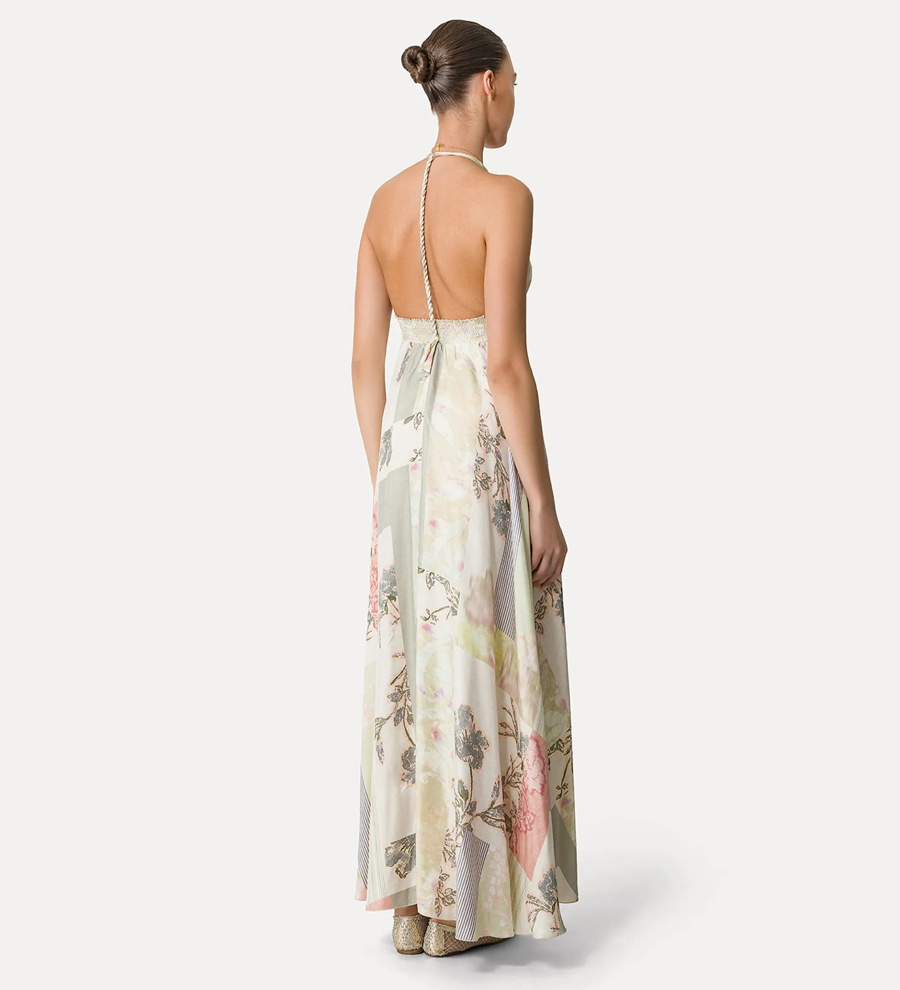 forte_forte Robes^robe à fines bretelles avec imprimé “the secret garden” pesco