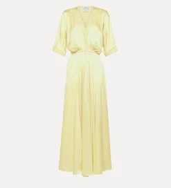 forte_forte Robes^robe à manches trois quarts élégante daffodil