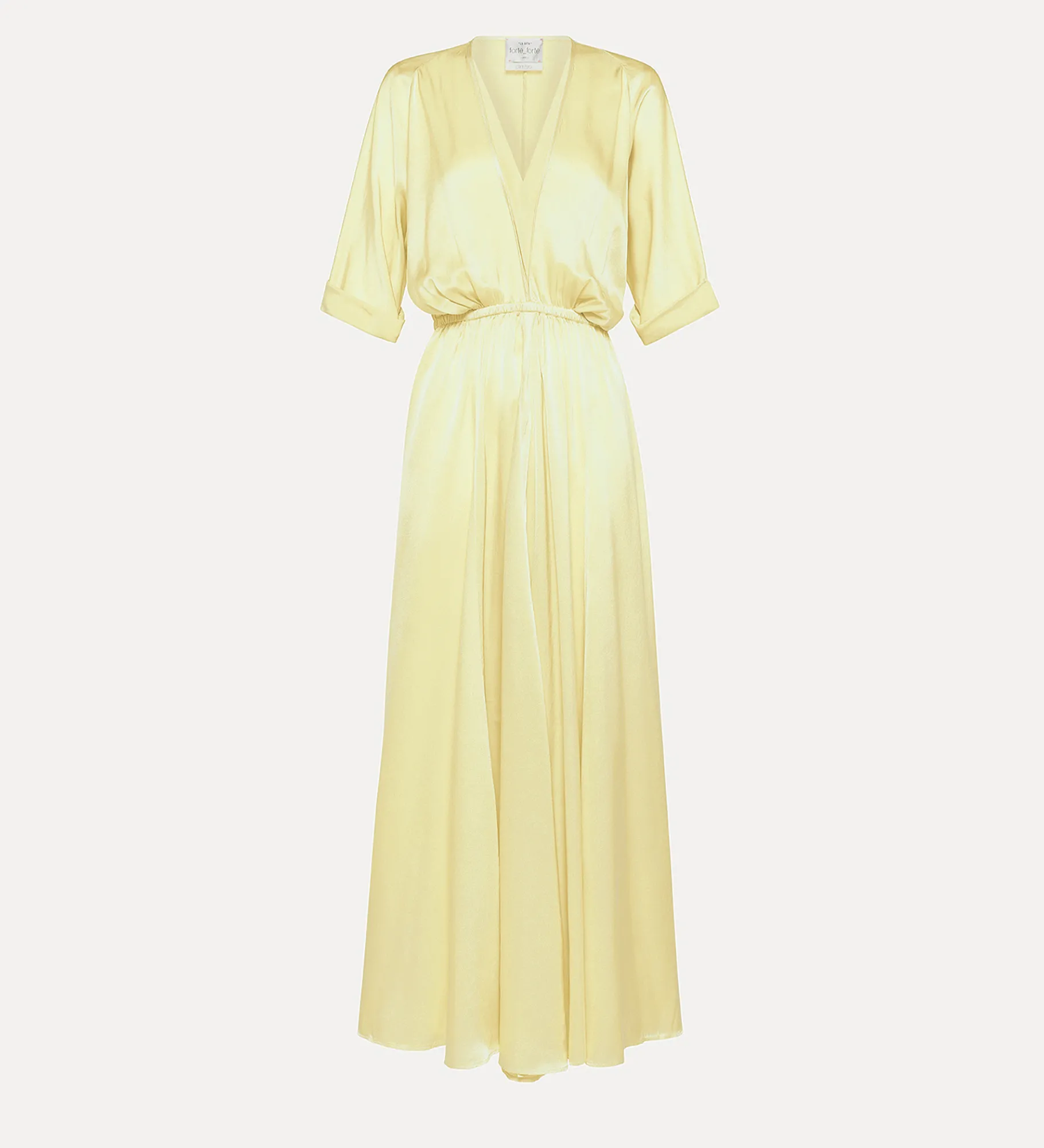 forte_forte Robes^robe à manches trois quarts élégante daffodil