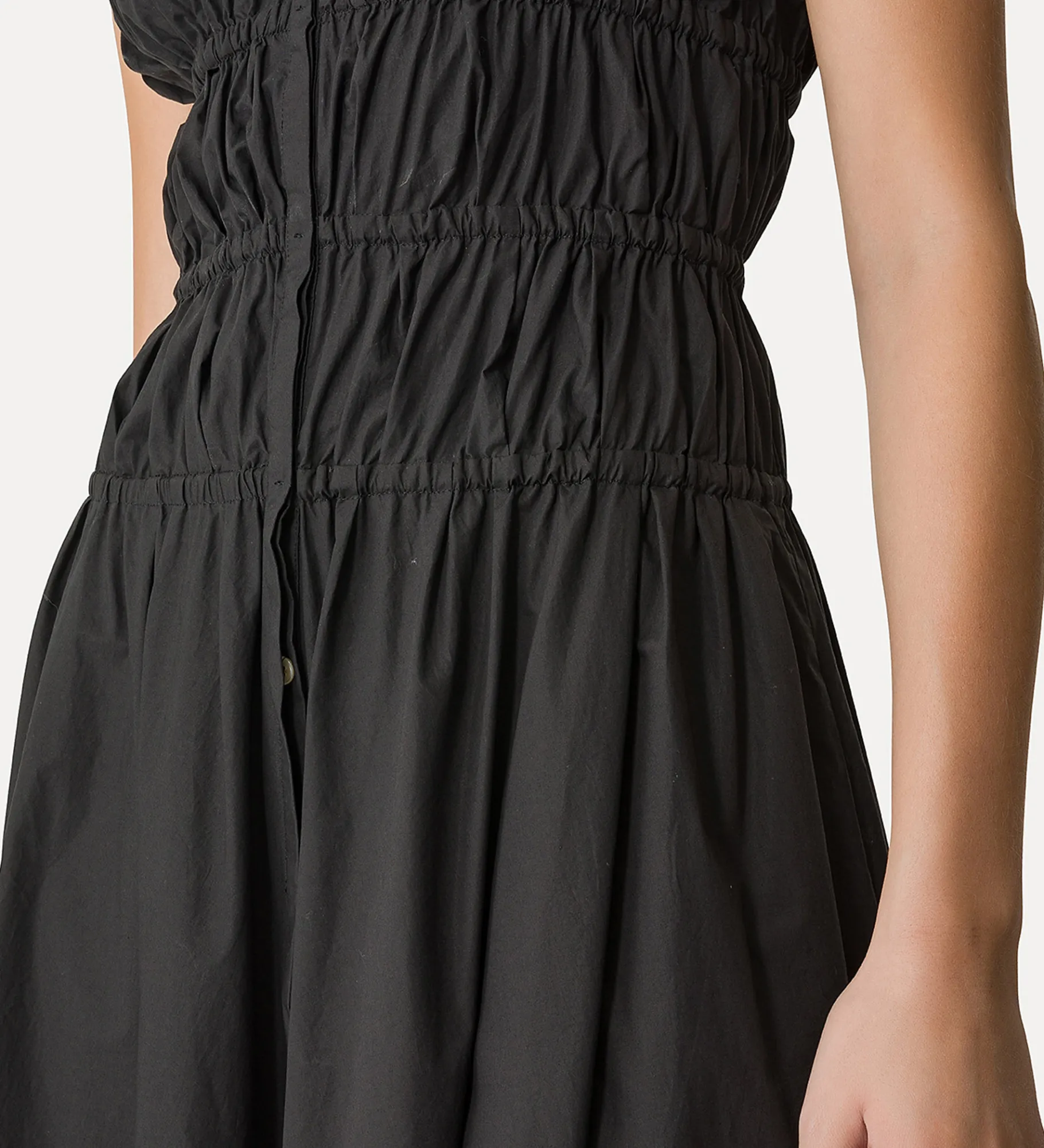 forte_forte Robes^robe bustier en popeline nero