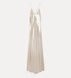 forte_forte Robes^robe chic en jersey laminé silver