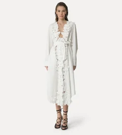 forte_forte Robes^robe en popeline de coton bianco