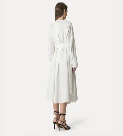 forte_forte Robes^robe en popeline de coton bianco