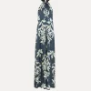 forte_forte Robes^robe en satin avec col halter oltremare