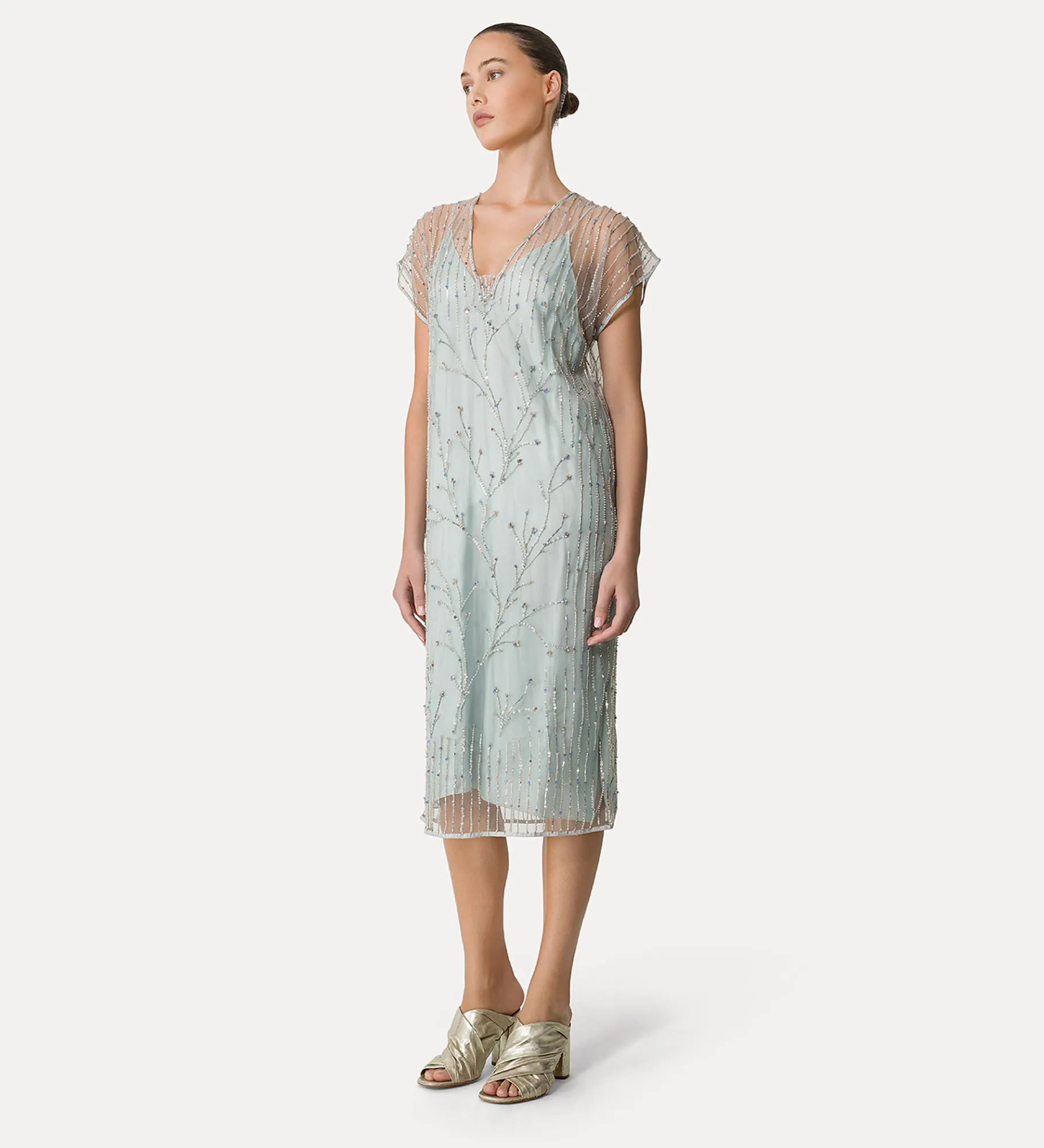 forte_forte Robes^robe en tulle avec broderie “firefly” firefly