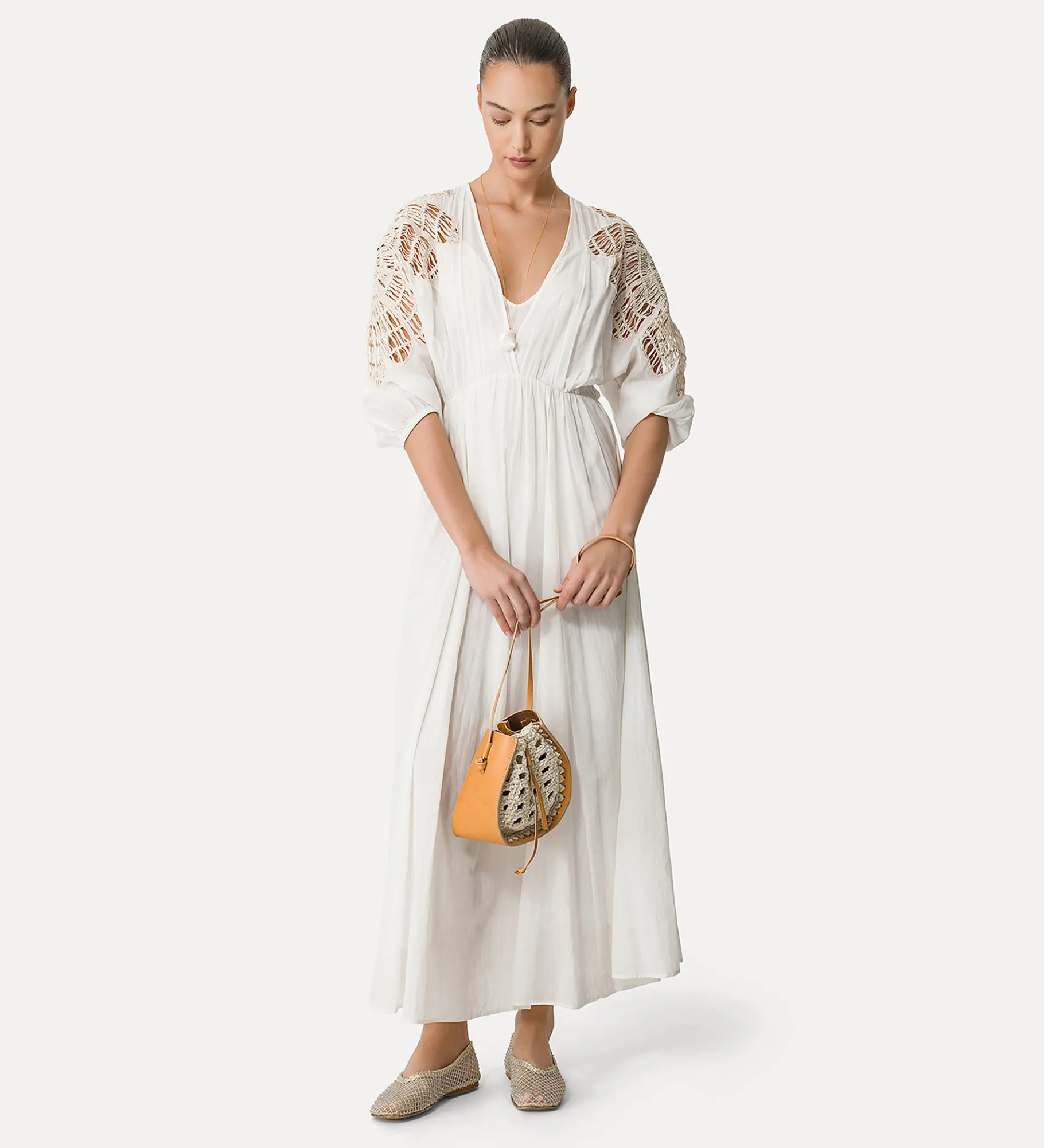 forte_forte Robes^robe en voile avec incrustations giglio