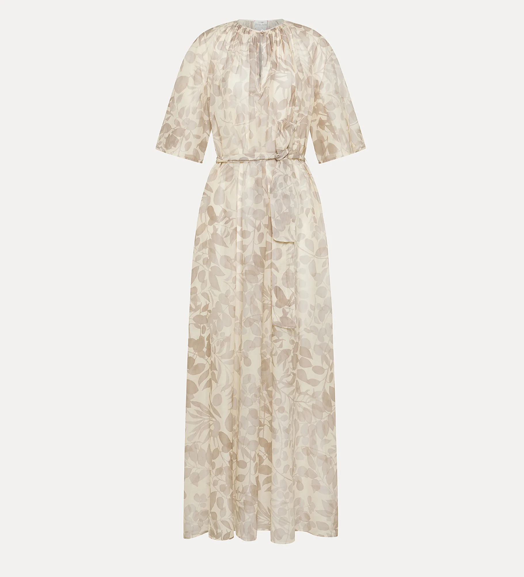 forte_forte Robes^robe en voile imprimé perla