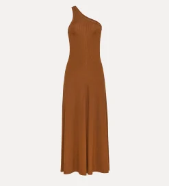 forte_forte Robes^robe longue à une épaule dénudée terra