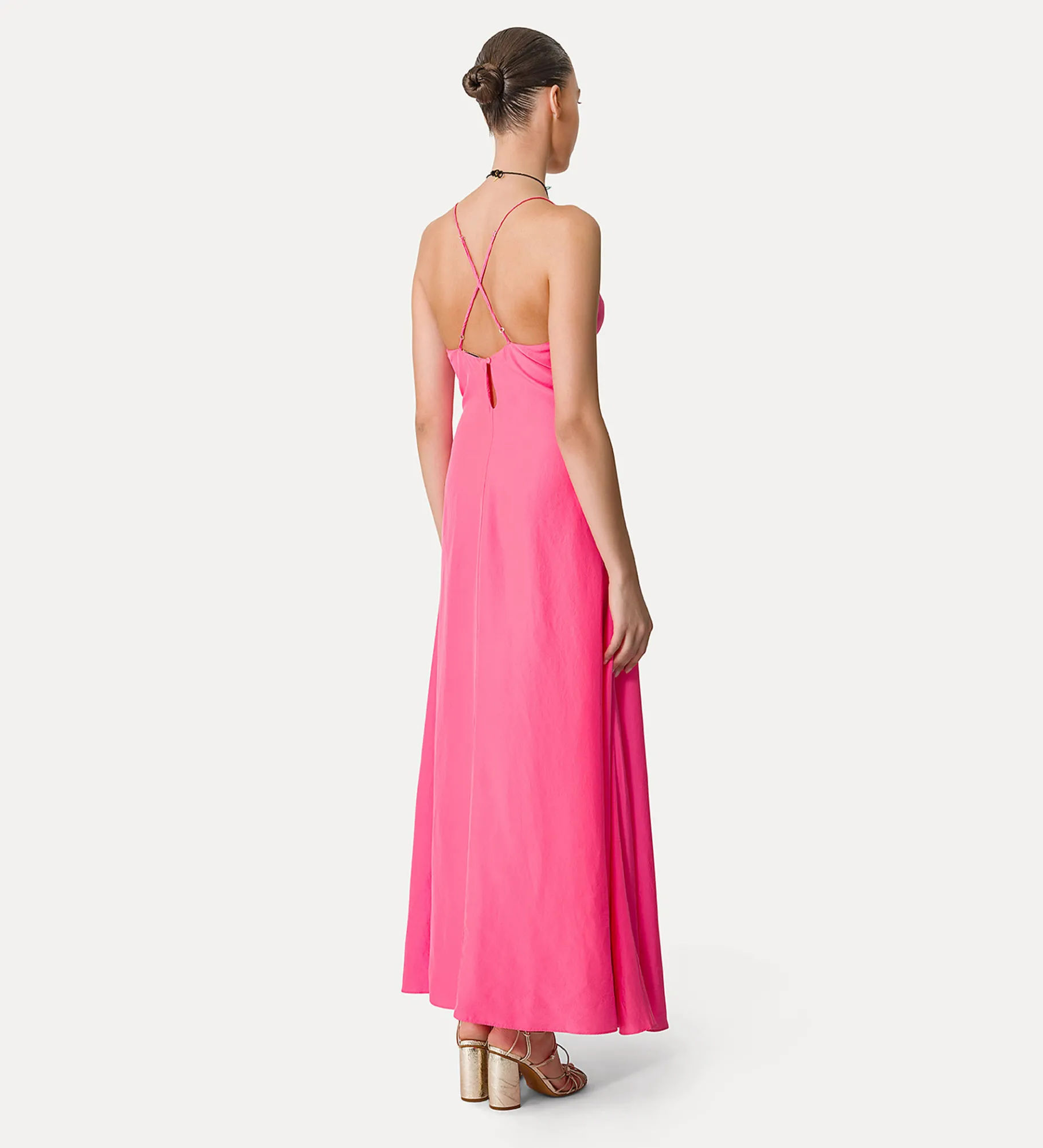 forte_forte Robes^robe nuisette en soie ortensia
