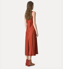 forte_forte Robes^robe ras–de–cou en satin terre