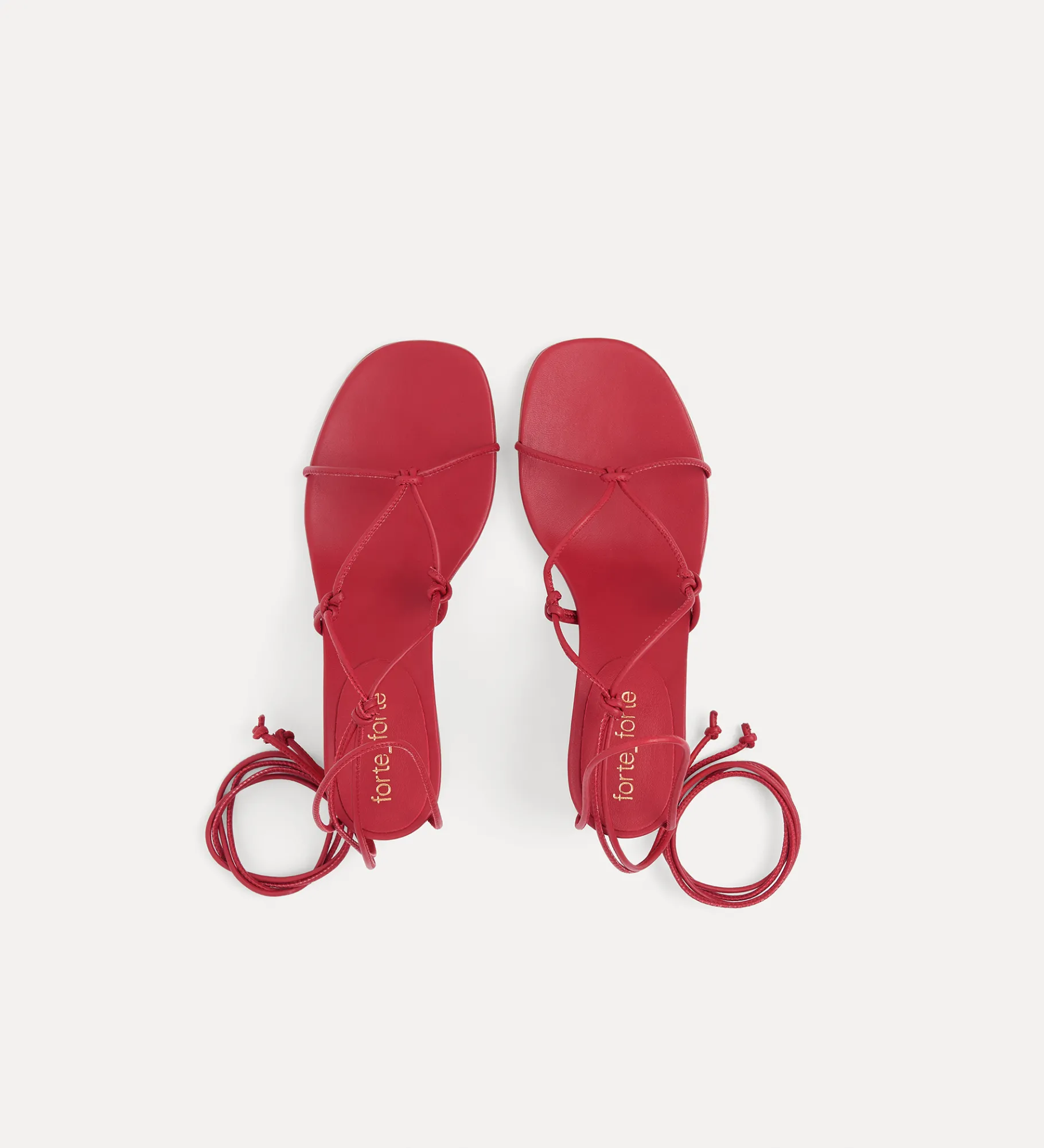 forte_forte Chaussures^sandales à talon doré lacca