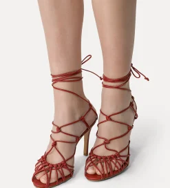 forte_forte Chaussures^sandales à talon fin en cuir nappa lacca