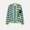 forte_forte Tricots^veste à carreaux peacock