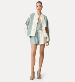 forte_forte Vestes^veste de travail en coton et lin acqua