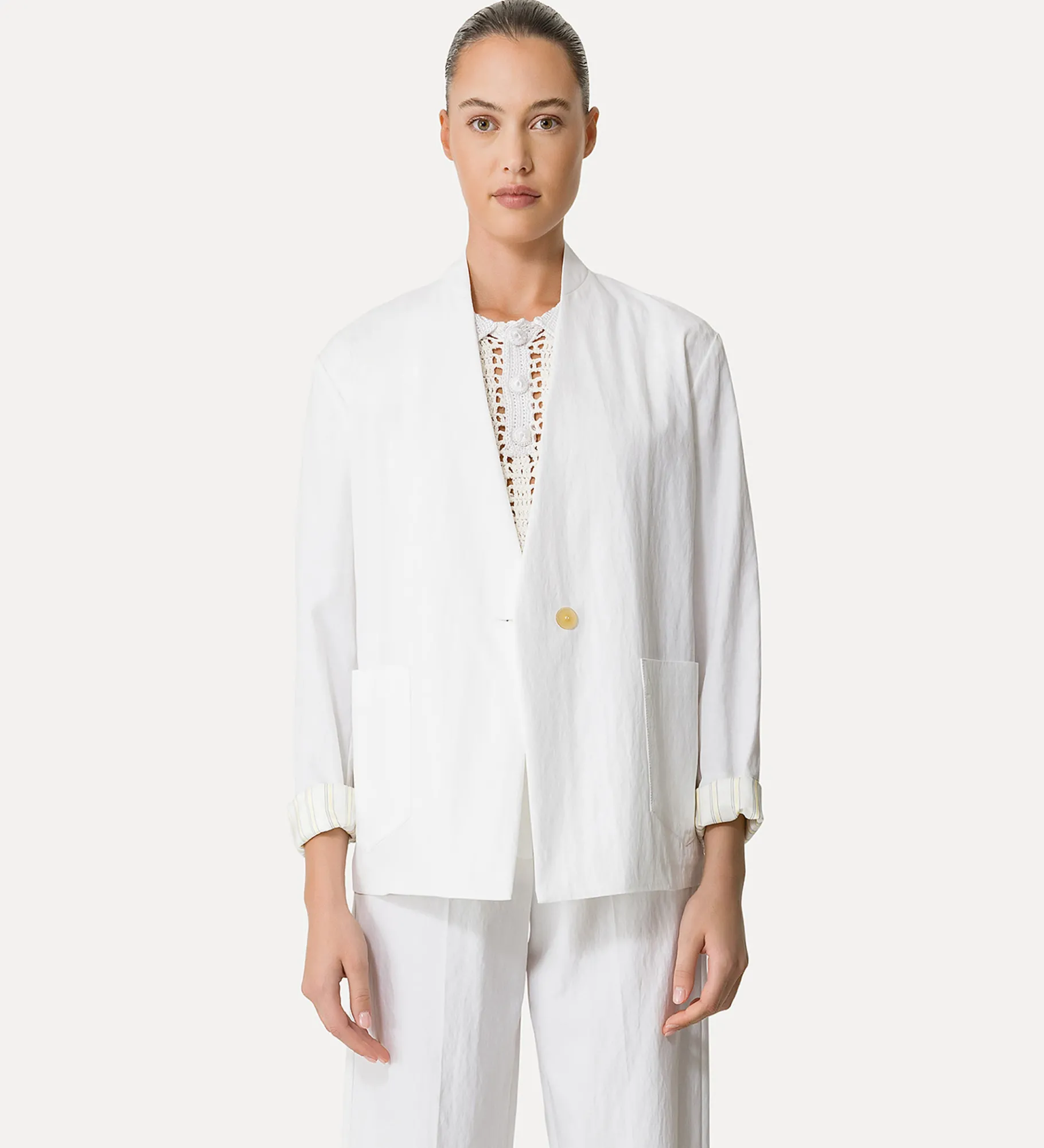 forte_forte Vestes^veste droite en coton giglio