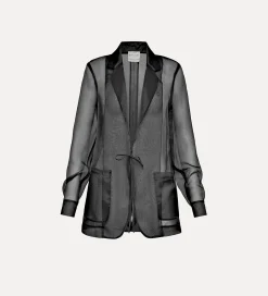 forte_forte Vestes^veste en organza de soie noir