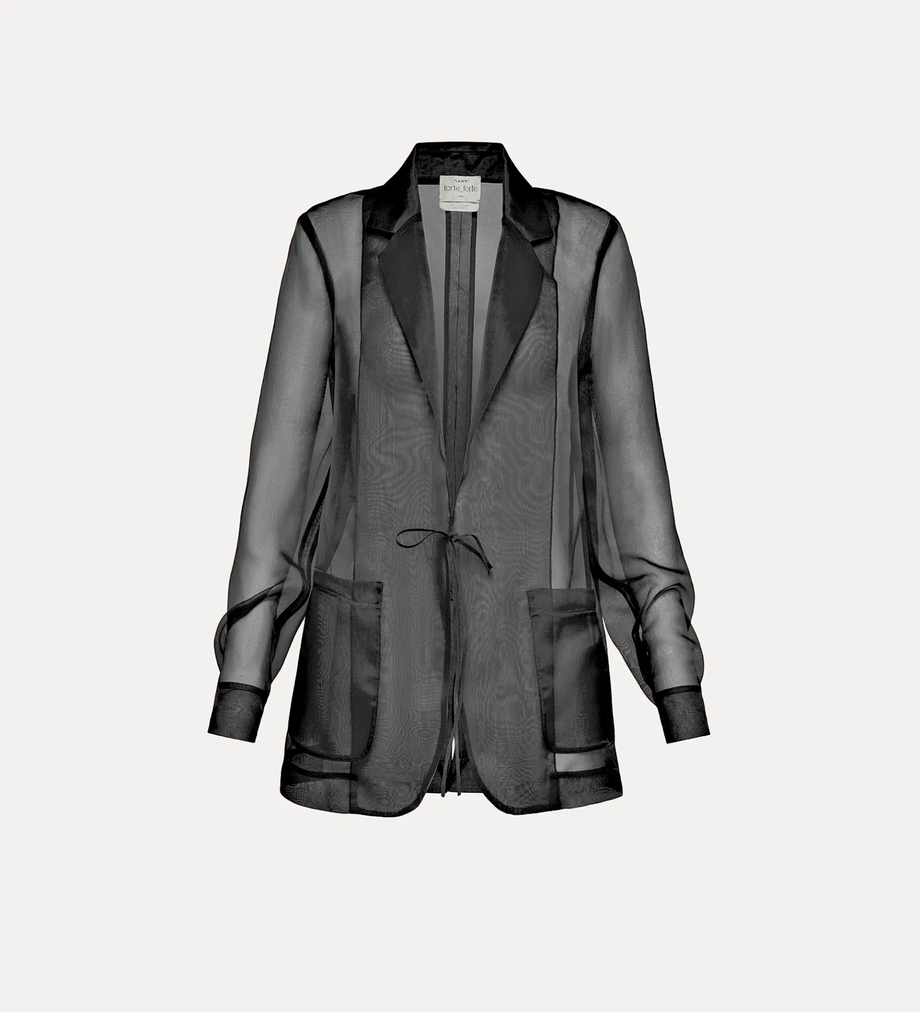 forte_forte Vestes^veste en organza de soie noir
