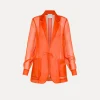 forte_forte Vestes^veste en organza de soie papavero