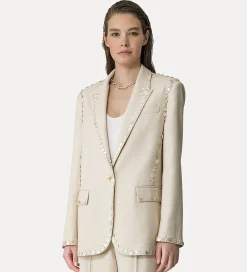 forte_forte Vestes^veste en viscose et laine sable dune