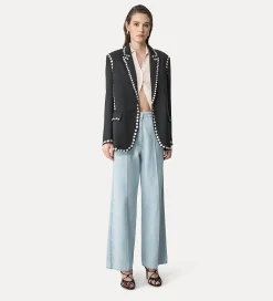 forte_forte Vestes^veste en viscose et laine noire abisso