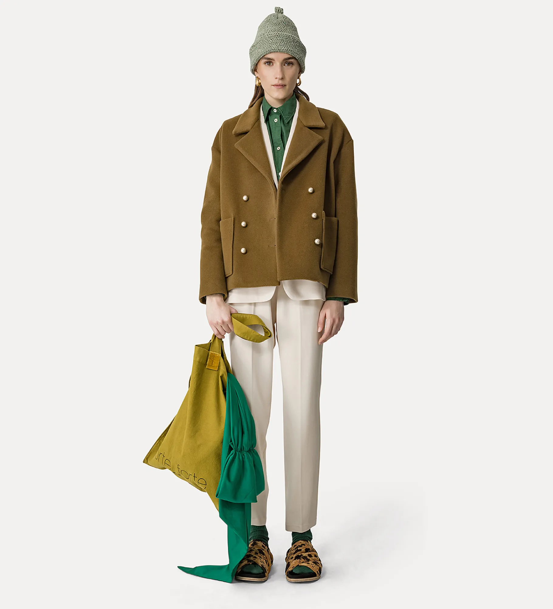 forte_forte Vestes^veste essential en crêpe cady stretch ivory