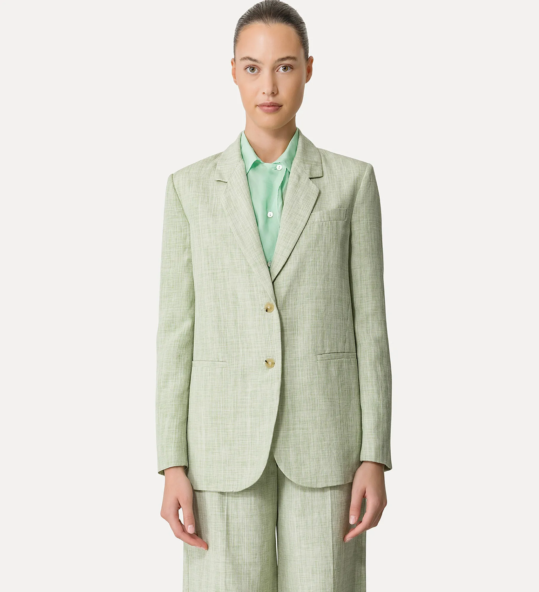 forte_forte Vestes^veste oversize pour femme fil à fil aloe